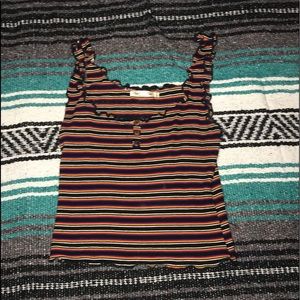 Striped multi colored crop top